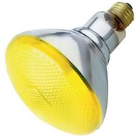 View 100 watt 230 volt BR38 European Medium Screw Base Yellow Flood