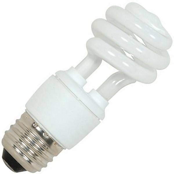 9 watt 120 volt T2 Medium Screw Base 4100K Cool White CFL