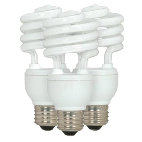 18 watt 120 volt T2 Medium Screw Base 5000K Daylight CFL (3 pack)
