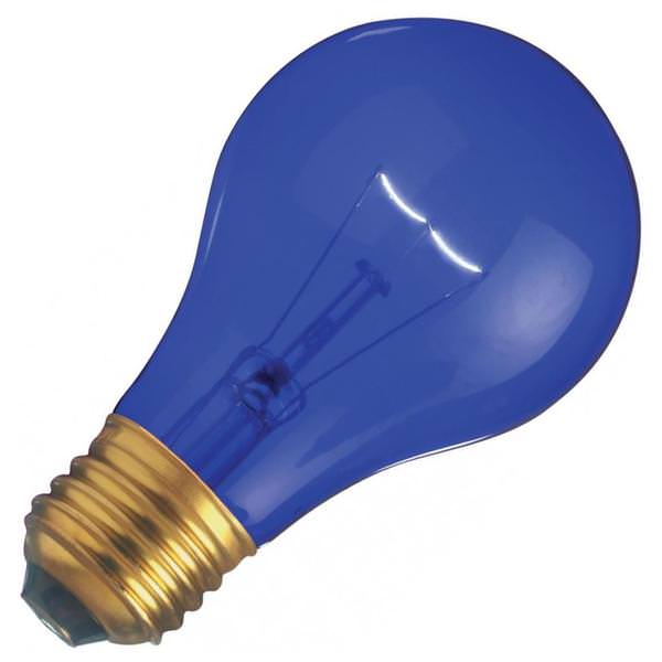 25 watt 130 volt A19 Medium Screw Base Blue