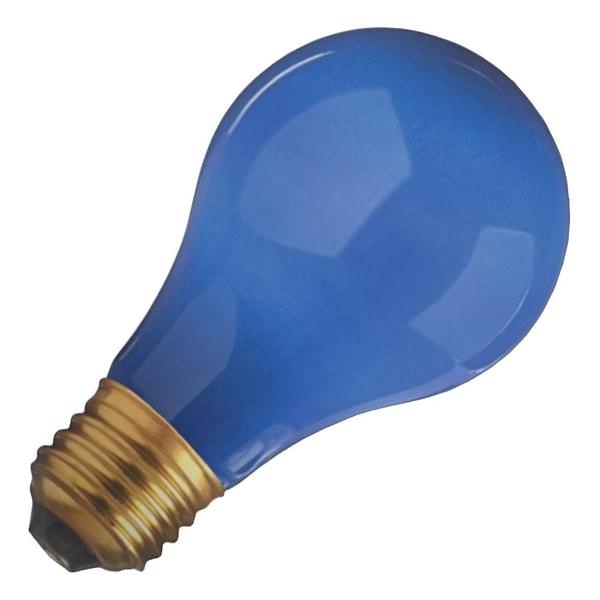 25 watt 130 volt A19 Medium Screw Base Blue
