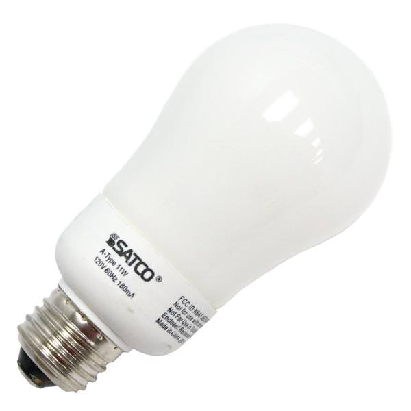 11 watt 120 volt A19 Medium Screw Base 5000K Daylight CFL