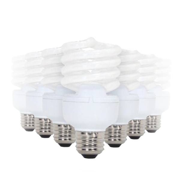 23 watt 120 volt T2 Medium Screw Base 2700K Warm White CFL (12 pack)