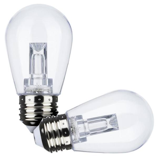 1 watt 12 volt S14 Medium Screw Base CCT Selectable RGB Clear Starfish Dimmable LED (2 Pack)