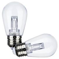Satco 1 watt 12 volt S14 Medium Screw Base CCT Selectable RGB Clear Starfish Dimmable LED (2 Pack)
