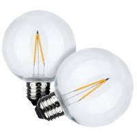 Satco 2 watt 120 volt G25 Medium Screw Base 2200K Warm White Clear Non-Dimmable LED (2 Pack)