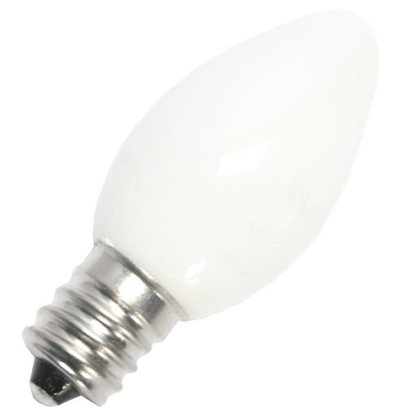 0.5 watt 120 volt C7 Candelabra Screw Base 2700K Warm White LED