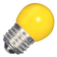 Satco 1.2 watt 120 volt S11 Medium Screw Base Yellow Non-Dimmable LED
