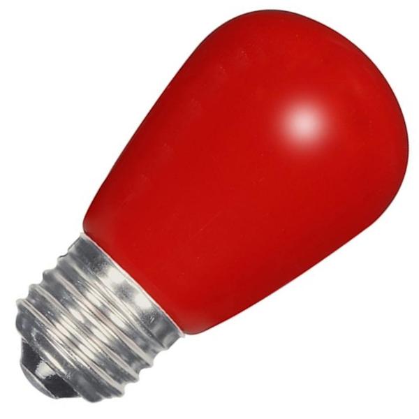 1.4 watt 120 volt S14 Medium Screw Base Red Ceramic LED