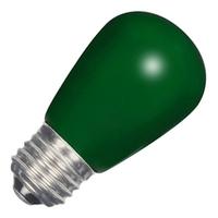 Satco 1.4 watt 120 volt S14 Medium Screw Base Green Ceramic LED