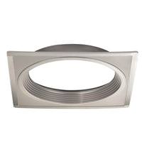 Satco 4" Brushed Nickel Square Base Unit Trim Option