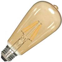 View 4.5 watt 120 volt ST19 Medium Screw Base 2000K Amber Dimmable LED