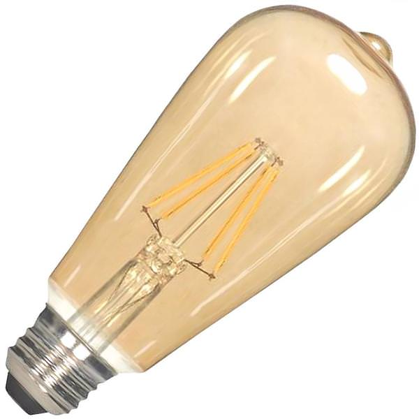 6.5 watt 120 volt ST19 Medium Screw Base 2000K Warm White Amber Dimmable LED