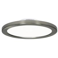 Satco 7" 12 watt 120/277 volt 3000K Brushed Nickel Dimmable LED Flush Mount