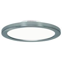 Satco 7" 12 watt 120/277 volt 3000K Polished Nickel Dimmable LED Flush Mount
