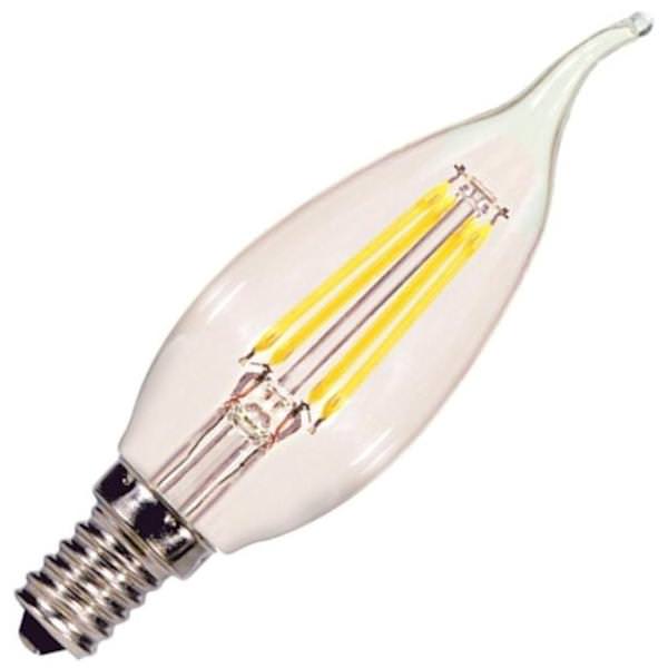 4 watt 120 volt CA11 Candelabra Screw Base 2700K Warm White Dimmable LED