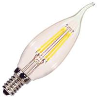 Satco 4 watt 120 volt CA11 Candelabra Screw Base 2700K Warm White Dimmable LED