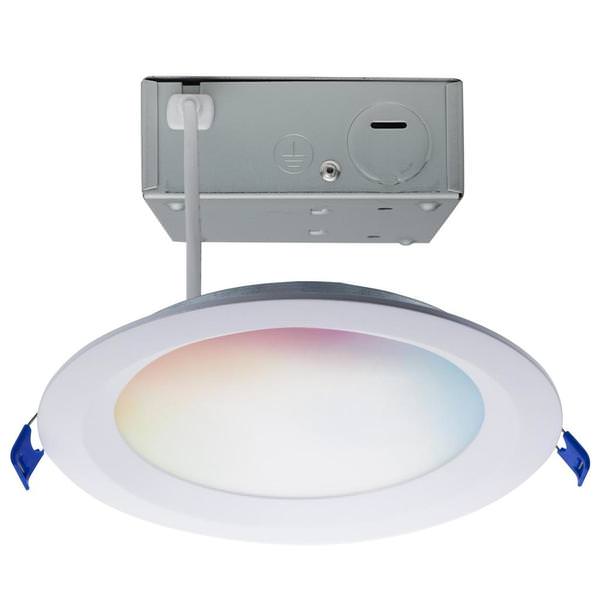 6" 12 watt 120 volt White RGB and CCT Selectable Round Dimmable LED Recessed Downlight