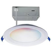 Satco 6" 12 watt 120 volt White RGB and CCT Selectable Round Dimmable LED Recessed Downlight