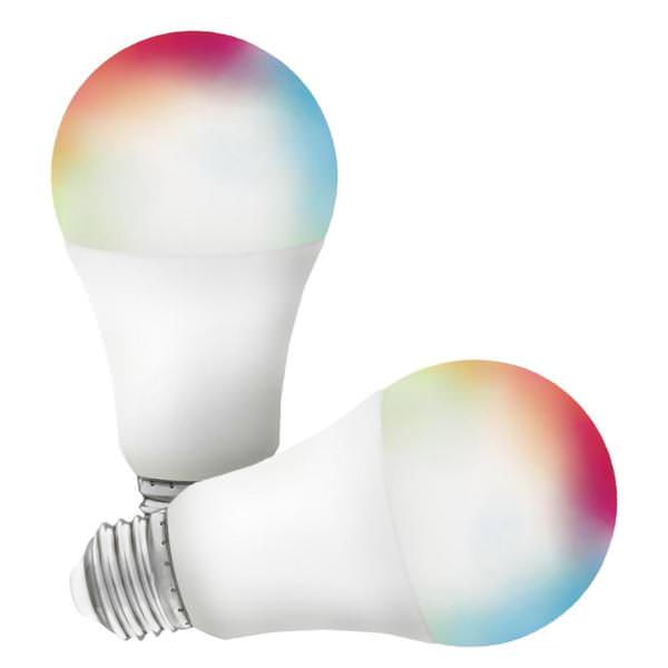 9.5 watt 120 volt A19 CCT Selectable White Starfish RGB LED (2 Pack)
