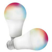 Satco 9.5 watt 120 volt A19 CCT Selectable White Starfish RGB LED (2 Pack)