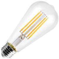 Satco 8 watt 120 volt ST19 Medium Screw Base 3000K Natural White Dimmable LED