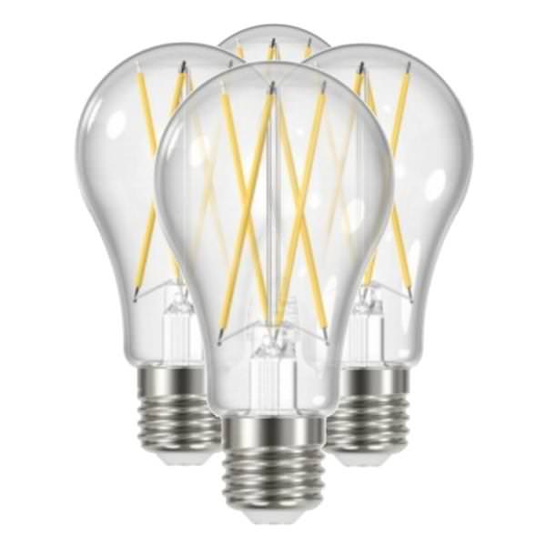 12.5 watt 120 volt A19 Medium Screw Base 3000K Natural White Dimmable LED (4 Pack)