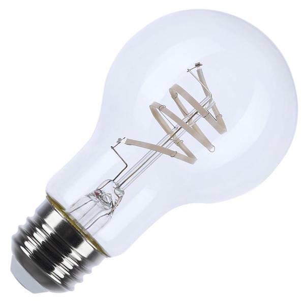 6 watt 120 volt A19 Medium Screw Base 2700K Warm White Reminiscent Coil Flex Gray Dimmable LED