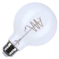 Satco 6 watt 120 volt G25 Medium Screw Base 2700K Warm White Reminiscent Coil Flex Gray Dimmable LED