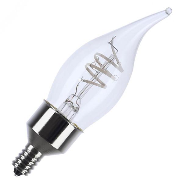 4 watt 120 volt CA11 Medium Screw Base 2700K Warm White Reminiscent Flex Gray Coil Dimmable LED