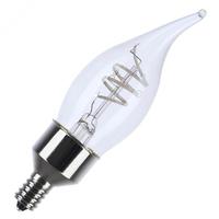 Satco 4 watt 120 volt CA11 Medium Screw Base 2700K Warm White Reminiscent Flex Gray Coil Dimmable LED