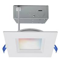 Satco 4" 9 watt 120 volt White RGB and CCT Selectable Square Dimmable LED Recessed Downlight