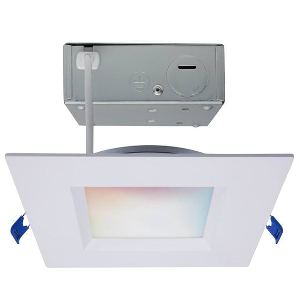 6" 12 watt 120 volt White RGB and CCT Selectable Square Dimmable LED Recessed Downlight