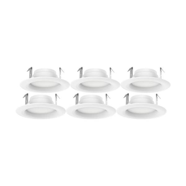 4" 8.7 watt 120 volt 3000K Dimmable LED Retrofit Downlight (6 Pack)