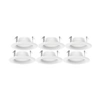 Satco 4" 8.7 watt 120 volt 3000K Dimmable LED Retrofit Downlight (6 Pack)