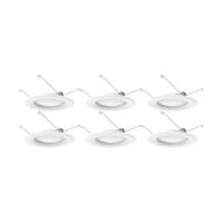 Satco 5"-6" 9.2 watt 120 volt 3000K Dimmable LED Retrofit Downlight (6 Pack)