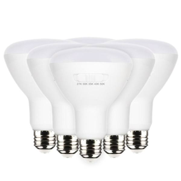 8.5 watt 120 volt BR30 Medium Screw Base CCT Selectable Dimmable LED (6 Pack)