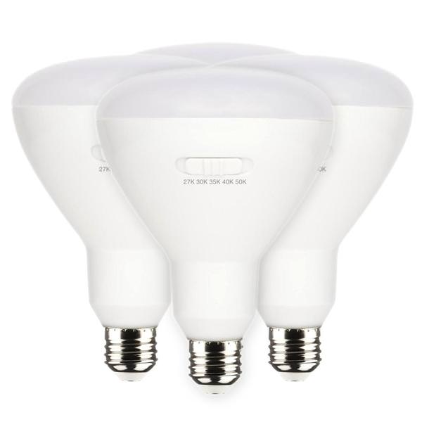 13 watt 120 volt BR40 Medium Screw Base CCT Selectable Dimmable LED (4 Pack)