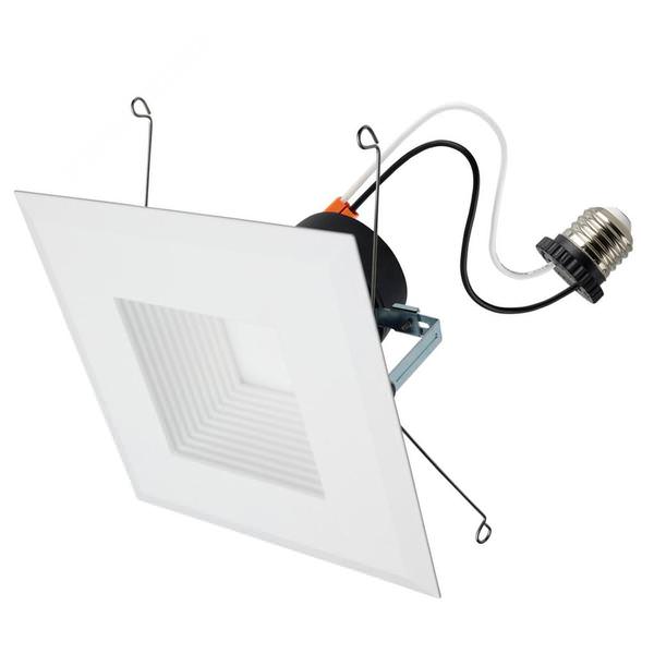 5"-6" 8/10.5/13.5 watt 120 volt CCT Selectable Deep Baffle Square Indoor LED Recessed Downlight
