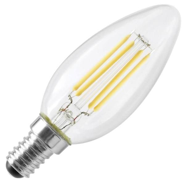 4.5 watt 120 volt B11 European Screw Base 4000K Cool White Clear Dimmable LED