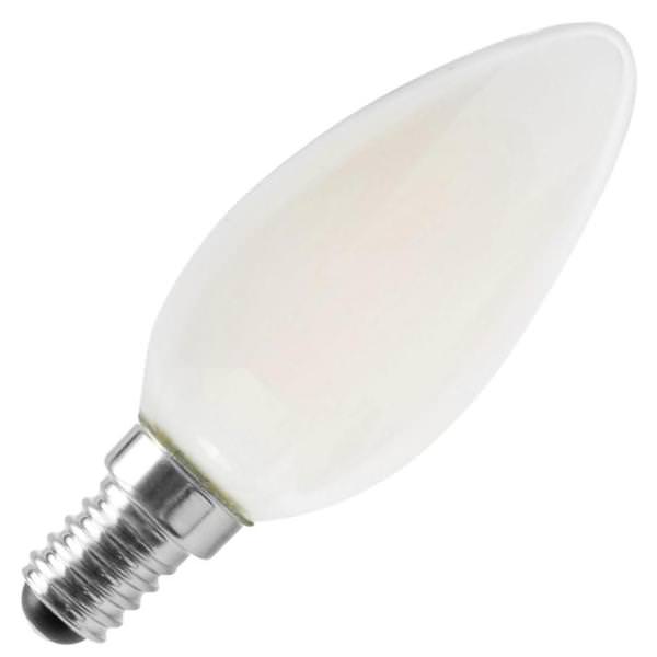 4.5 watt 120 volt B11 European Screw Base 4000K Cool White Frosted Dimmable LED