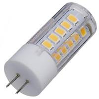 Satco 3 watt 12 volt T5 Bi-Pin Base Clear 3000K Natural White Dimmable LED