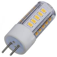 Satco 4.5 watt 12 volt T6 Bi-Pin Base 3000K Natural White Clear Dimmable LED 