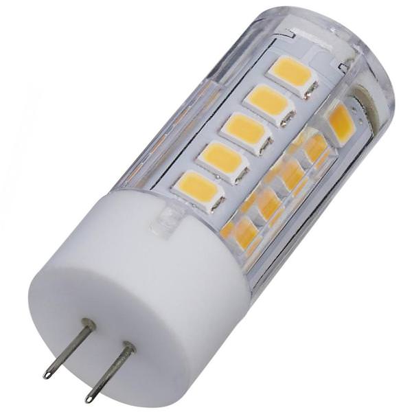 3 watt 12 volt T4 Bi-Pin Base 3000K Natural White Clear Dimmable LED