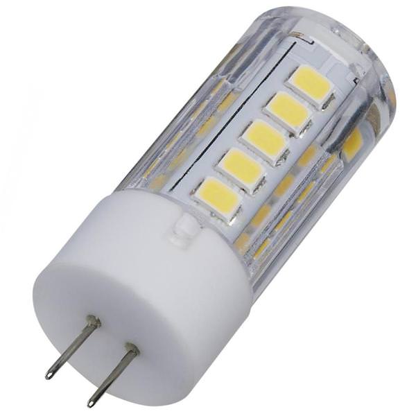 3 watt 12 volt T4 Bi-Pin Base 3000K Natural White Clear Dimmable LED