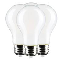 Satco 8 watt 120 volt A19 Medium Screw Base 3000K Natural White Dimmable LED (4 Pack)