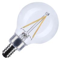 Satco 3 watt 120 volt G16.5 Candelabra Screw Base 3000K Natural White Clear Dimmable LED