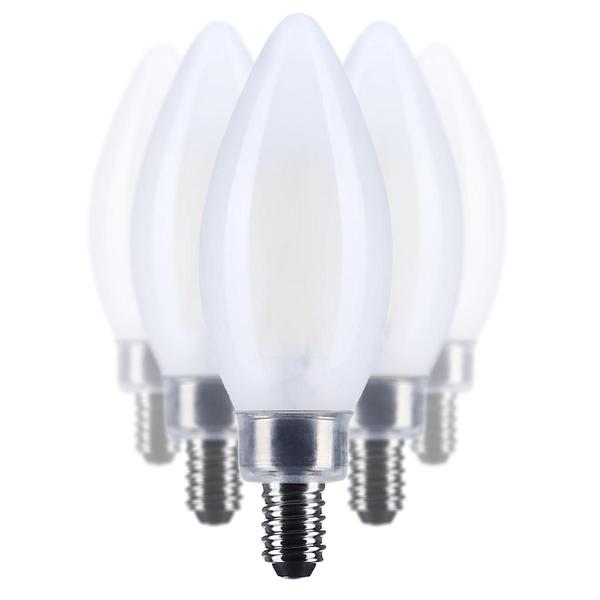 5.5 watt 120 volt B11 Candelabra Screw Base 3000K Natural White Clear Dimmable LED (10 Pack)
