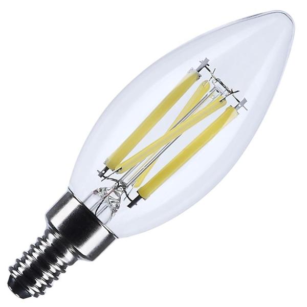 8 watt 120 volt B11 Candelabra Screw Base 3500K Clear Neutral White Dimmable LED