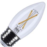 Satco 3 watt 120 volt B11 Medium Screw Base 3000K Natural White Clear Dimmable LED